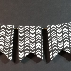 Black with White Stacked Arrows